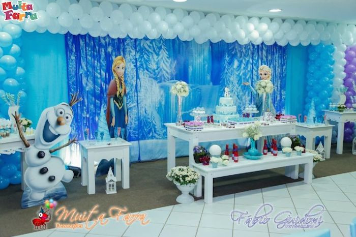 Frozen Birthday Decor
 Kara s Party Ideas Frozen themed birthday party Full of