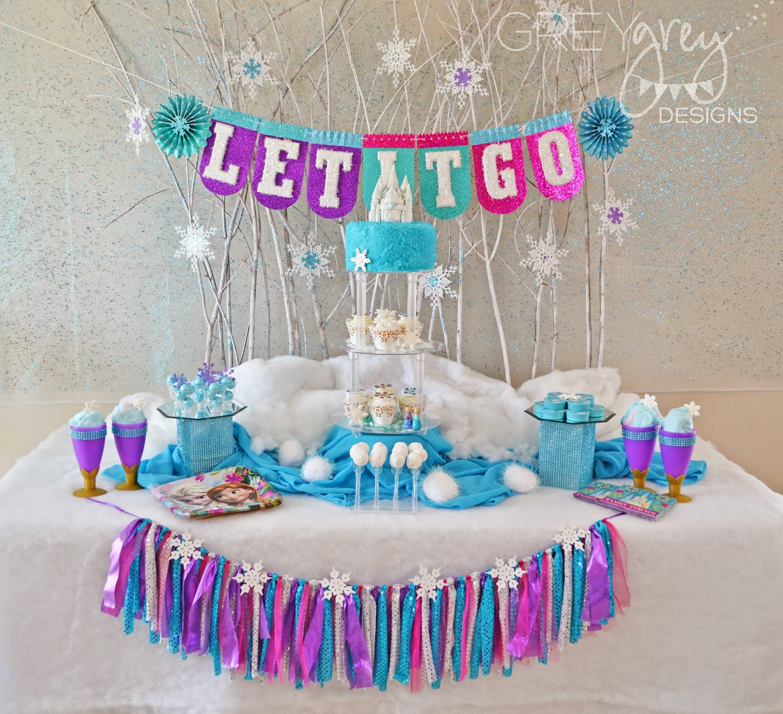 Frozen Birthday Party Decorations
 GreyGrey Designs Giveaway Frozen Birthday Party Pack for