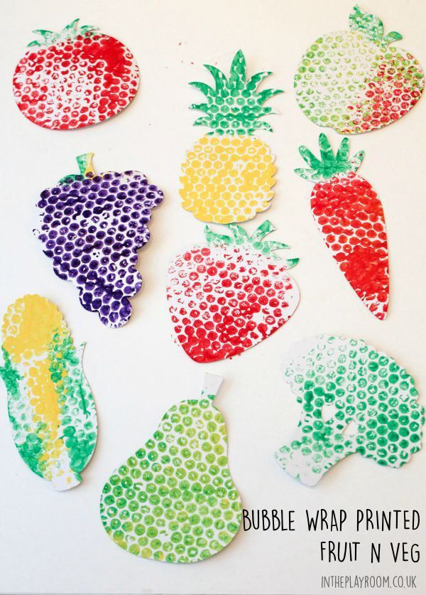 Fruit Crafts For Toddlers
 Bubble Wrap Printed Fruit & Veg