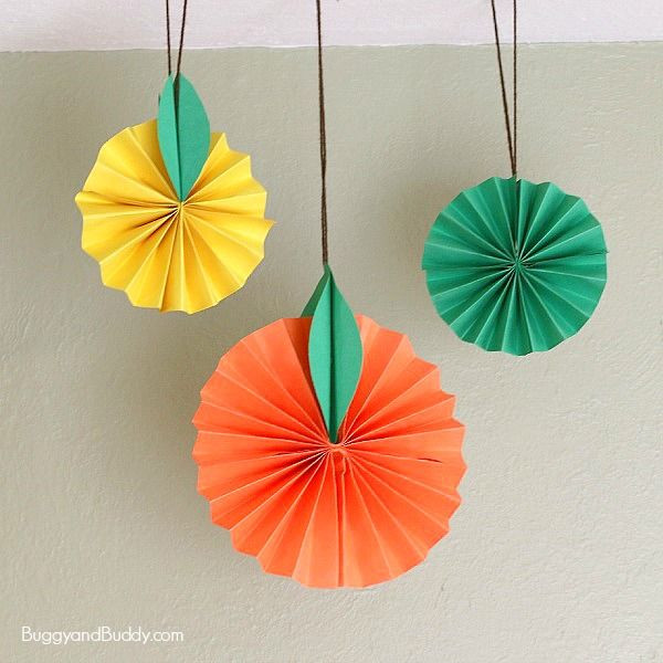 Fruit Crafts For Toddlers
 Hanging Citrus Fruit Paper Craft for Kids