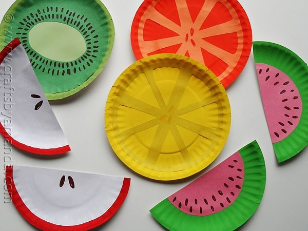 Fruit Crafts For Toddlers
 Paper Plate Fruit crafts for kids Crafts by Amanda