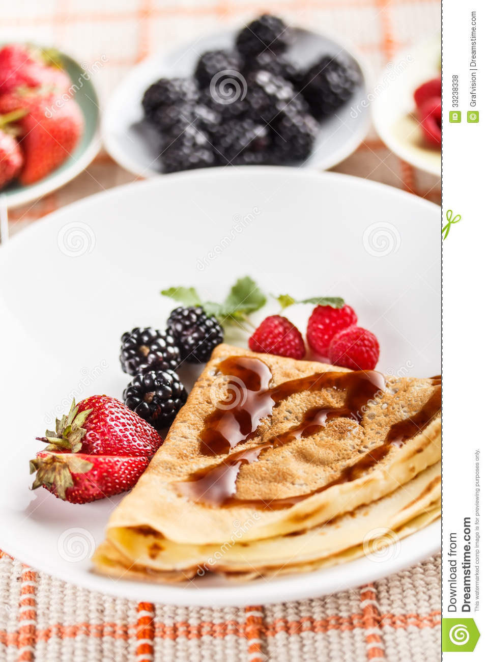 Fruit Topping For Pancakes
 Pancake With Fresh Fruit Royalty Free Stock s Image