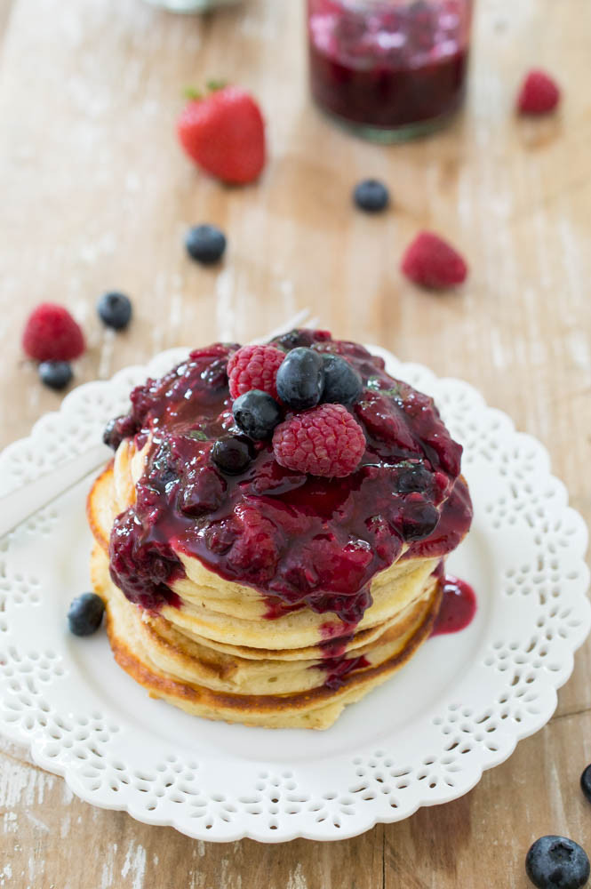 Fruit Topping For Pancakes
 Greek Yogurt Pancakes with Mixed Berry pote
