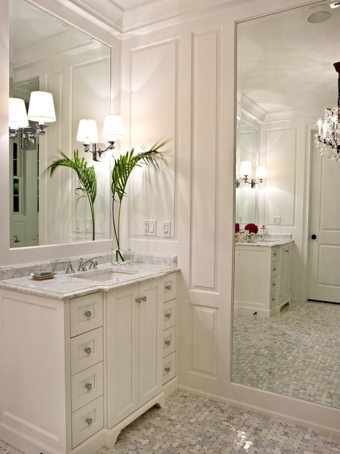 Full Length Bathroom Mirror
 Bathroom powder room inspiration with huge full length