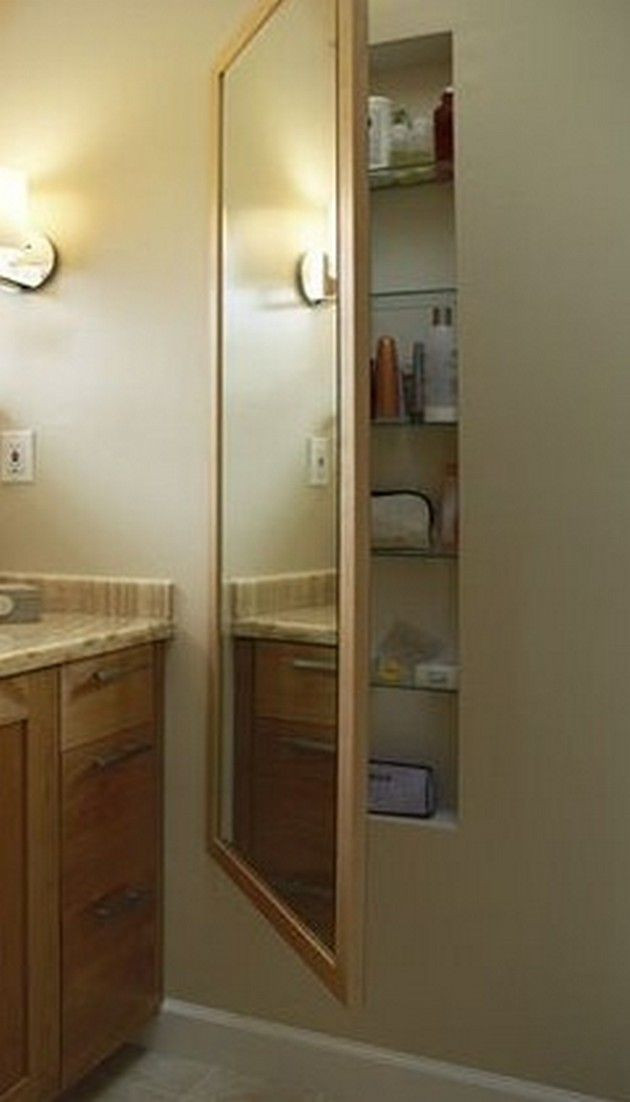Full Length Bathroom Mirror
 Storage ideas Mirror and Storage on Pinterest