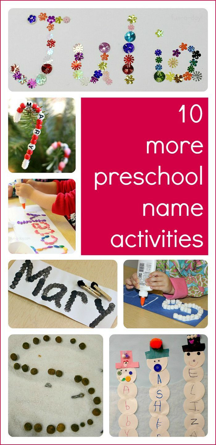 Fun Activities For Preschoolers
 10 More Preschool Name Activities to Try
