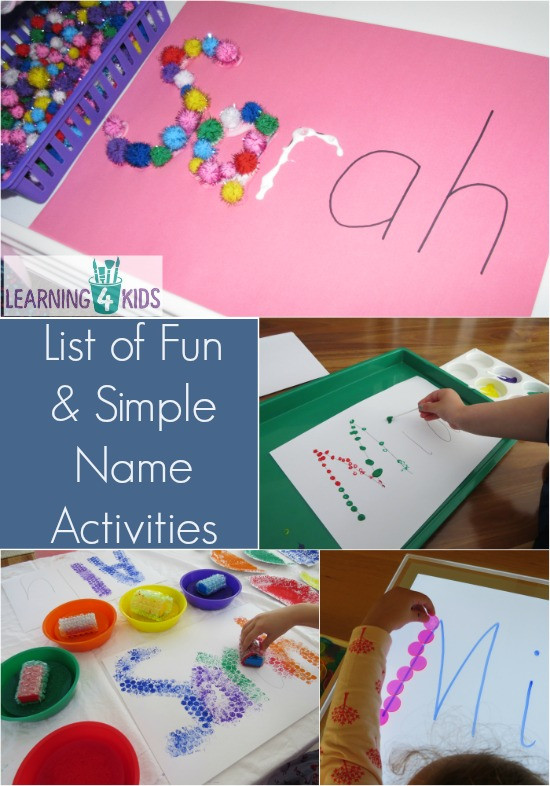 Fun Art Projects For Preschoolers
 List of Simple and Fun Name Activities