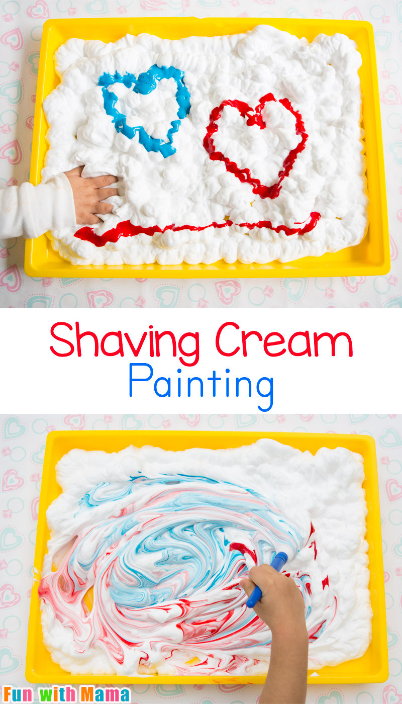 Fun Art Projects For Preschoolers
 Shaving Cream Painting Process Art for Preschoolers Fun