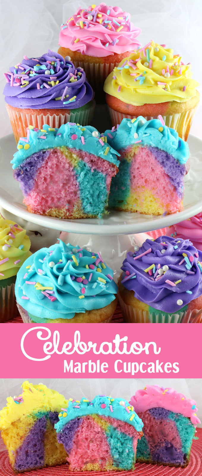 Fun Birthday Cake Ideas
 Celebration Marble Cupcakes Two Sisters Crafting