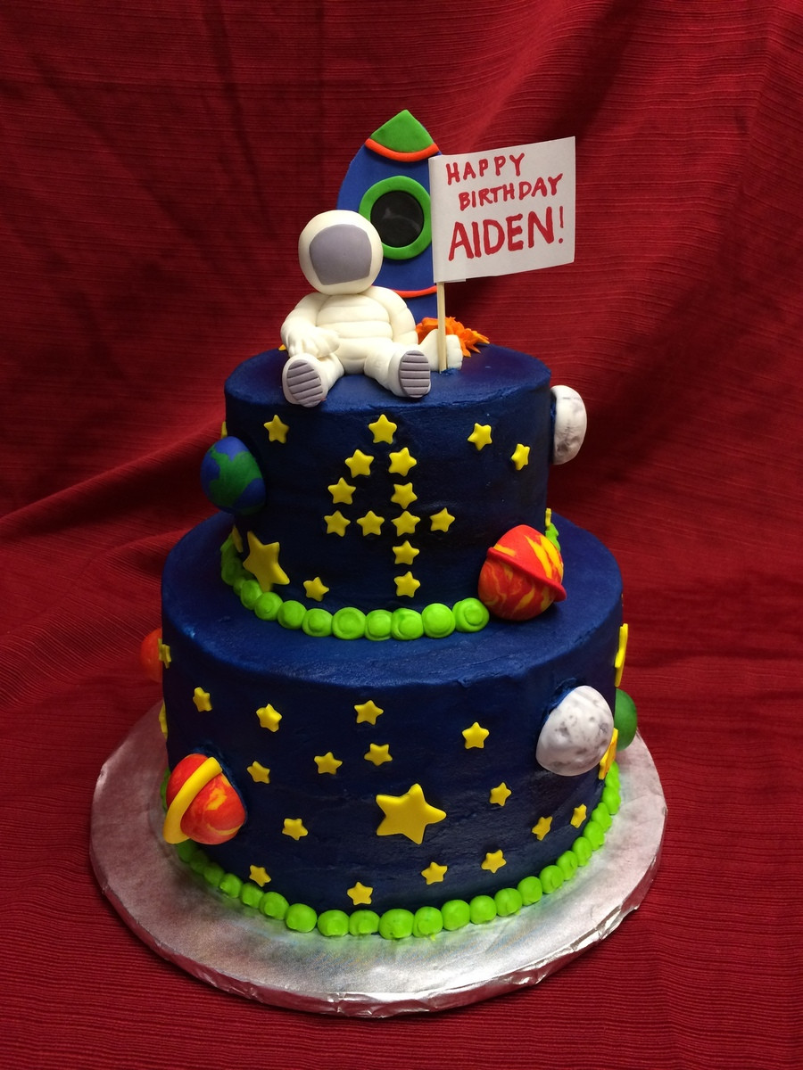 Fun Birthday Cake Ideas
 Space Themed Cake With Astronaut And Rocket CakeCentral