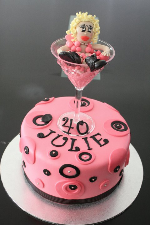 Fun Birthday Cake Ideas
 Mandylicious Cakes Naughty 40 cocktail cake