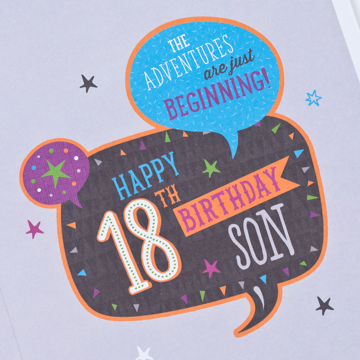 Funny 18 Birthday Quotes
 18th Birthday Card Son Happy 18th Birthday