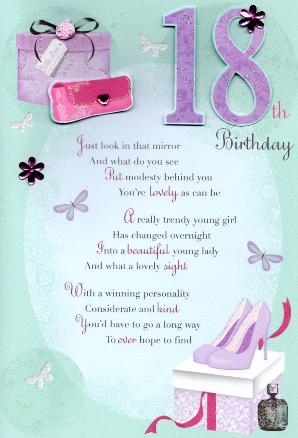 Funny 18 Birthday Quotes
 18th Happy Birthday Greeting Card
