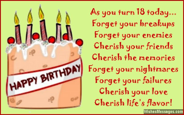 Funny 18 Birthday Quotes
 18th Birthday Poems Quotes QuotesGram