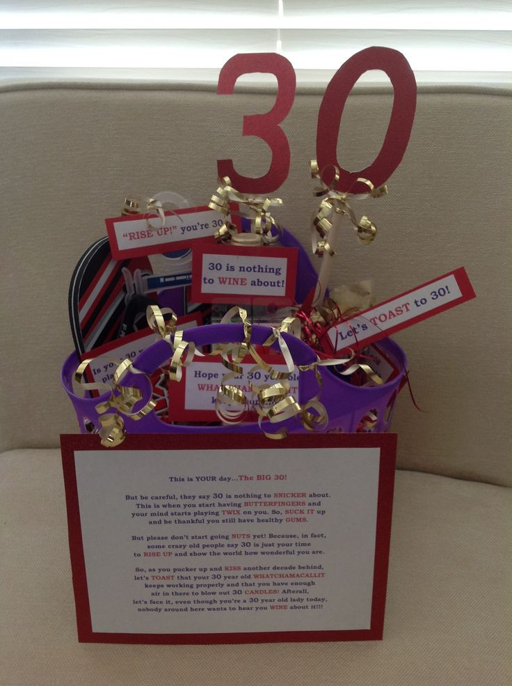 Funny 30Th Birthday Gift Ideas
 30th birthday t basket Easy diy and so fun