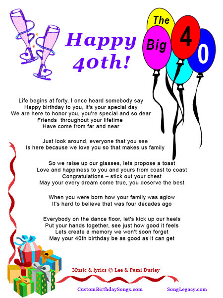 Funny 40th Birthday Poems
 40th Birthday Quotes For Men QuotesGram