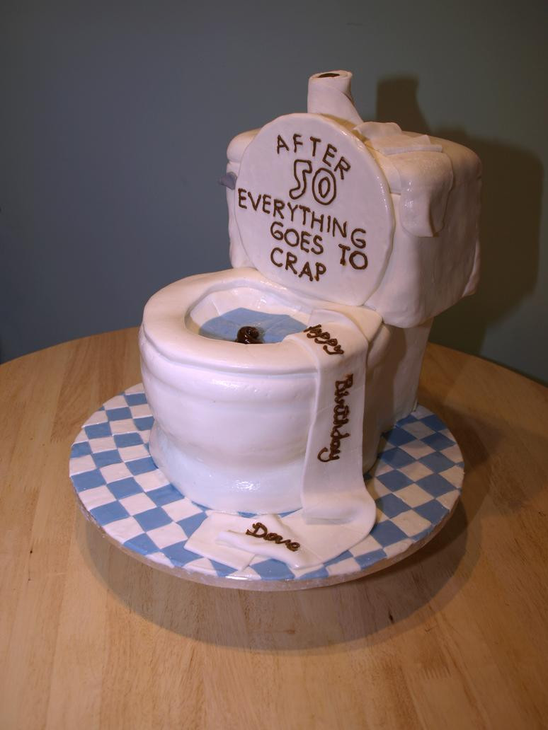 Funny 50th Birthday Cake Ideas
 Toilet 50th Birthday Cake by reenaj on DeviantArt