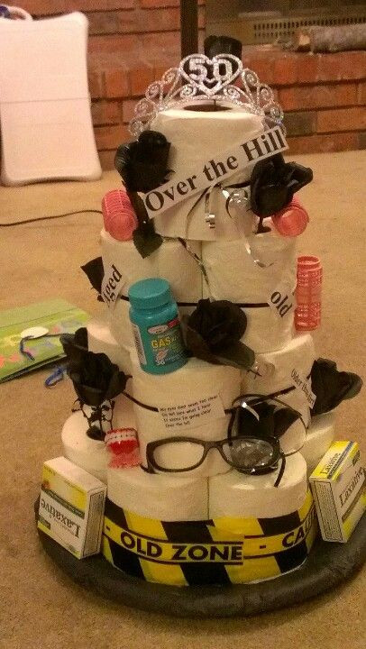 Funny 50Th Birthday Gift Ideas
 Made this toilet paper cake for a friend in 2019