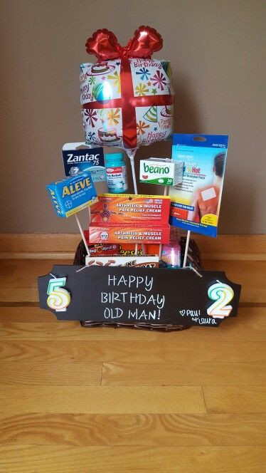 Funny 50Th Birthday Gift Ideas
 Over the hill birthday basket