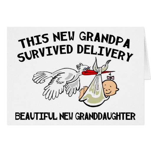 Funny Birthday Cards For Grandpa
 New Granddaughter New Grandpa Greeting Card