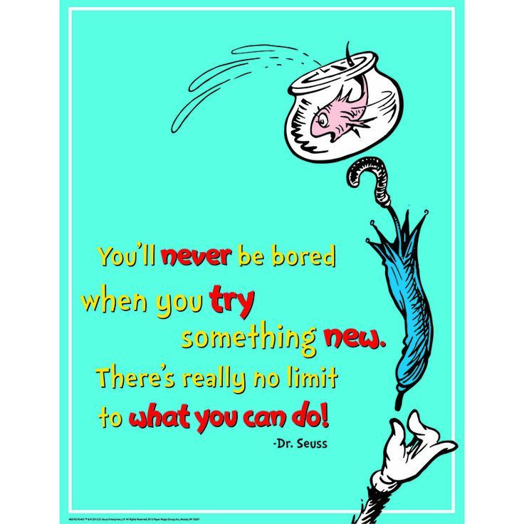 Funny Inspirational Quotes Kids
 Dr seuss try something new 17x22