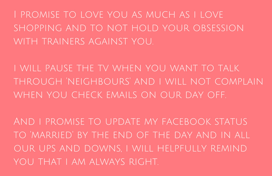 Funny Wedding Vows Examples
 Funny Wedding Vows Make Your Guests Happy cry