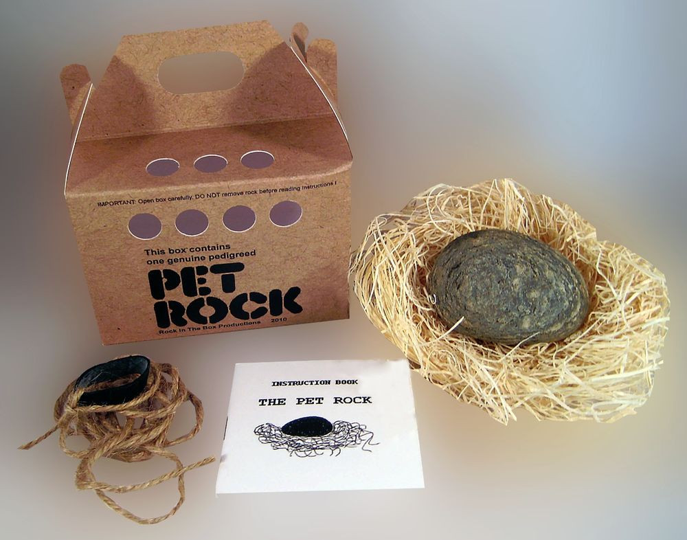 Gag Gift For Kids
 PET ROCK New Silly Gag Gift Toy Vintage Reproduction
