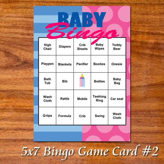 Games For Baby Reveal Party
 Gender Reveal Party Game Cards Bingo and by RedVelvetParties