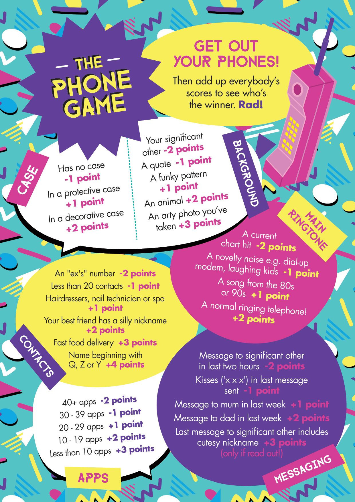 Games For Girls Birthday Party
 Free printable Easy simple "The Phone Game" Hen party