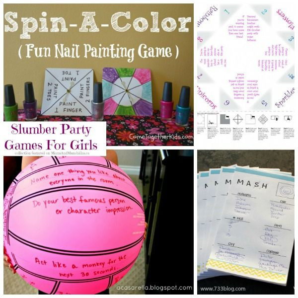 Games For Girls Birthday Party
 Slumber Party Games For Girls