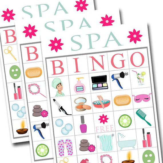 Games For Girls Birthday Party
 Spa Bingo Printable Game Girls Party Game Spa Party Beauty