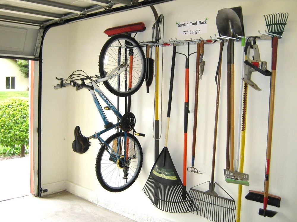 Garage Garden Tool Organizer
 Bicycle Storage Garden Tool Rack Garage Organizer
