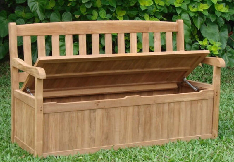 Garden Bench Storage
 How to Make an Outdoor Storage Bench