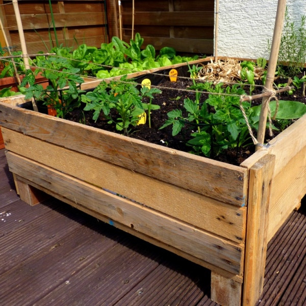 Garden Boxes DIY
 Container Gardening DIY Planter box from pallets