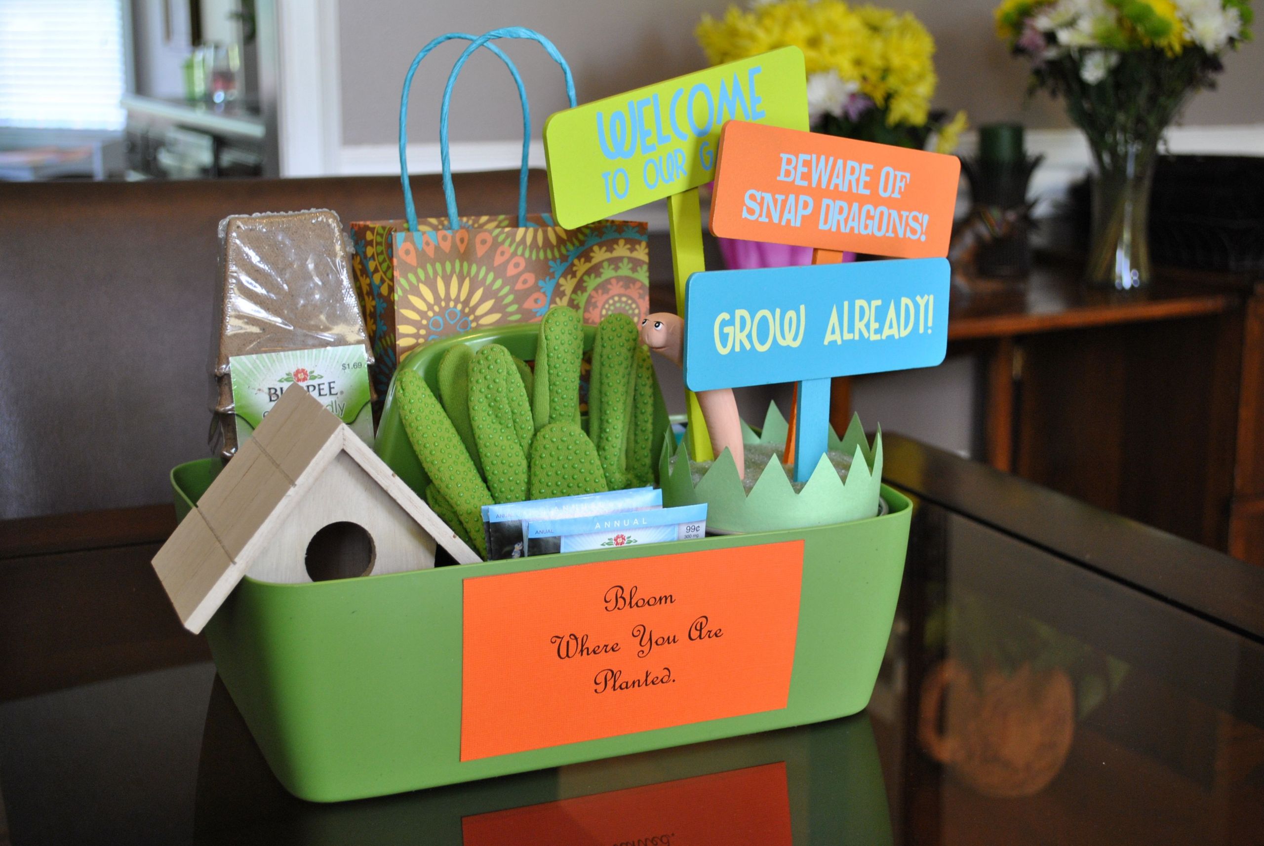 Garden Gift Baskets Ideas
 "New Home Goodbye Gift Basket" To help "Plant Your Roots