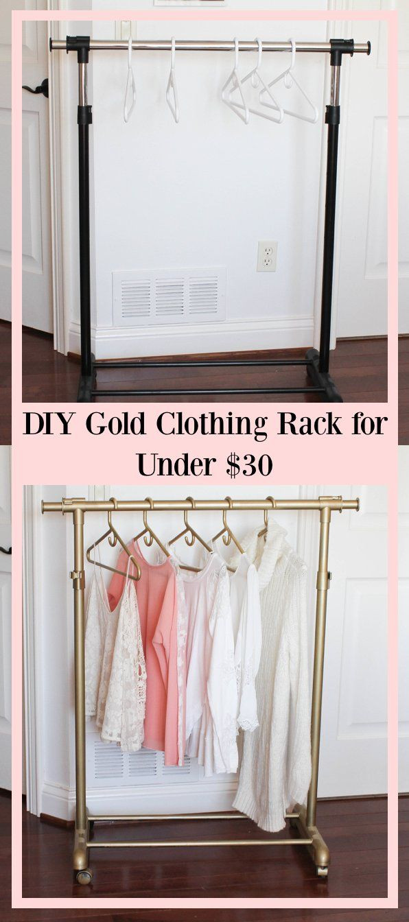 Garment Rack DIY
 DIY gold clothing rack for UNDER $30 garment rack
