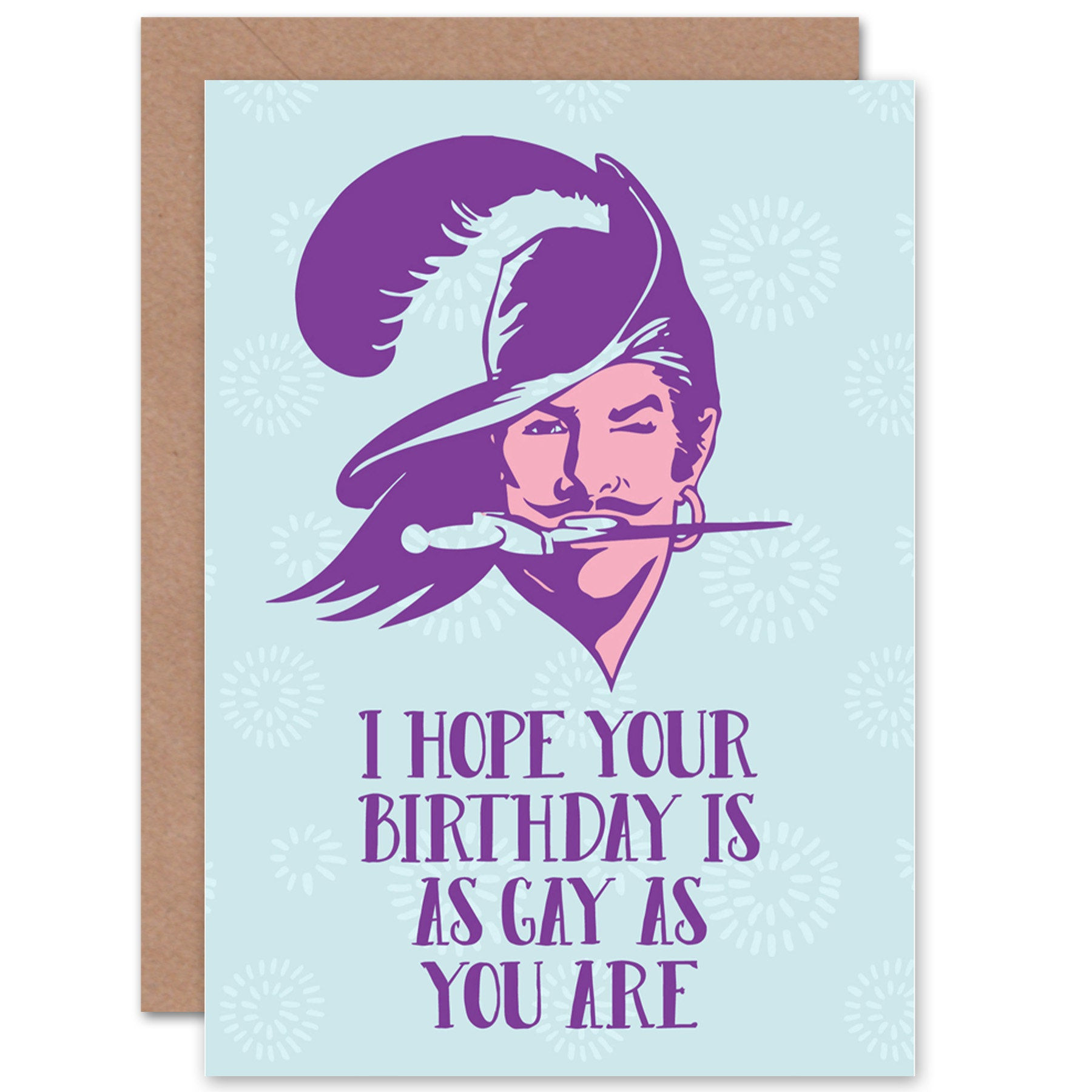 Gay Birthday Card
 Birthday Card Gay LGBT Funny Pirate Macho Blank Card