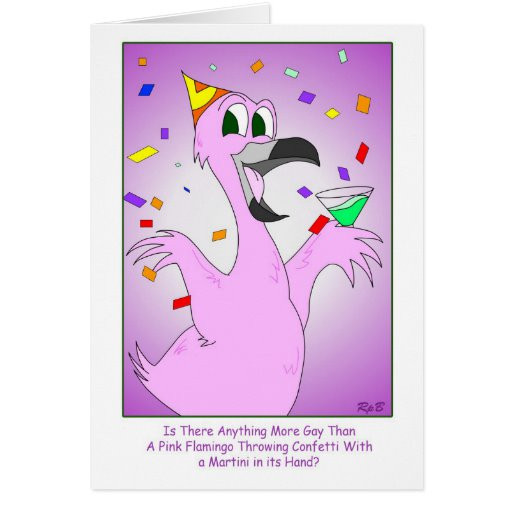Gay Birthday Card
 Party Bird Gay Birthday Cards
