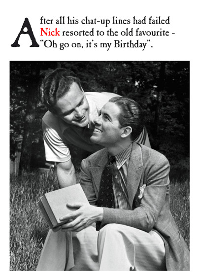 Gay Birthday Card
 Male Inc Friends Birthday Personalised Cards