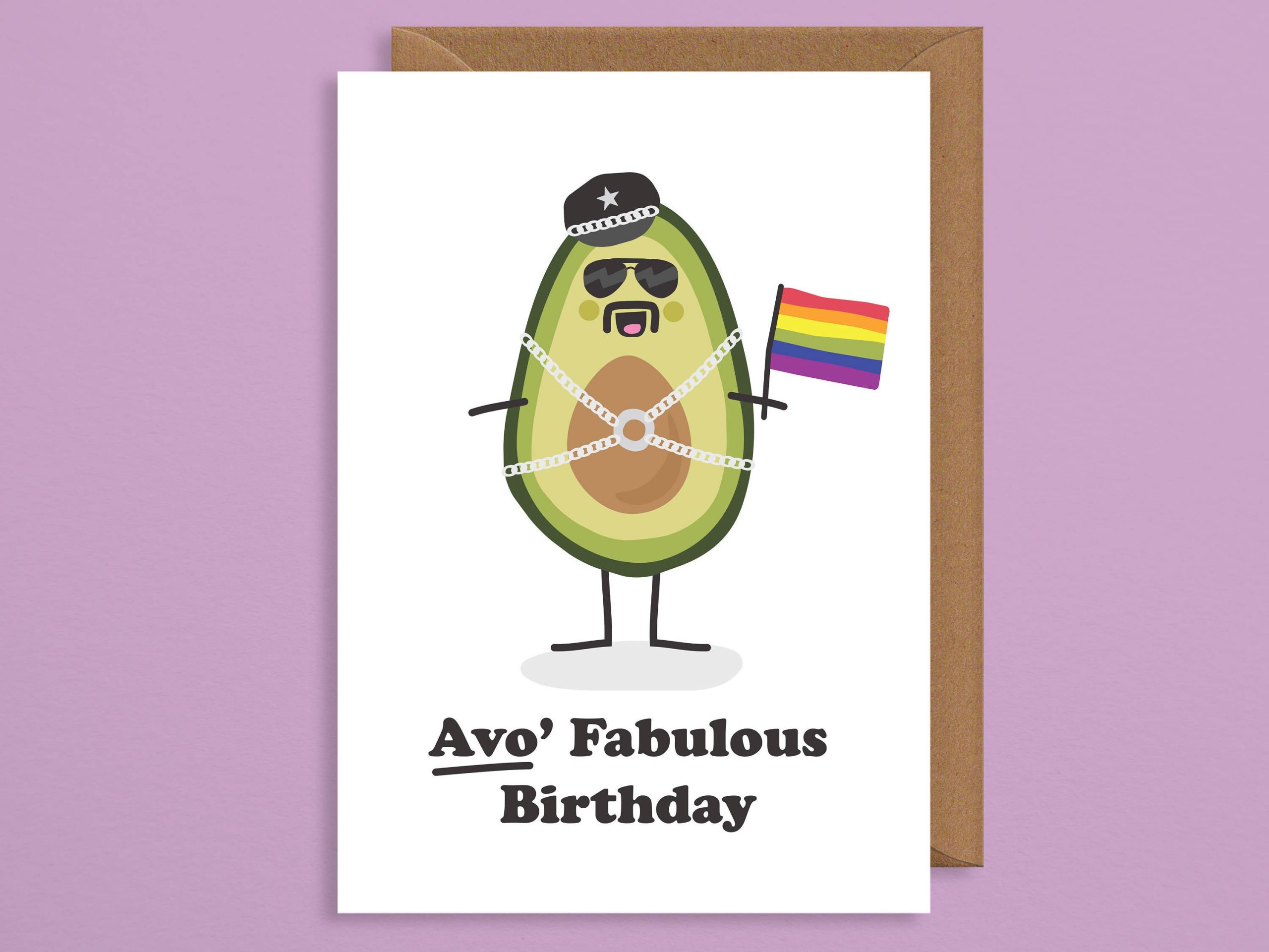 Gay Birthday Card
 Gay birthday card birthday card husband pride avocado