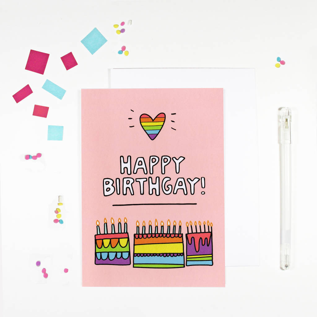 Gay Birthday Card
 happy birth birthday card by angela chick