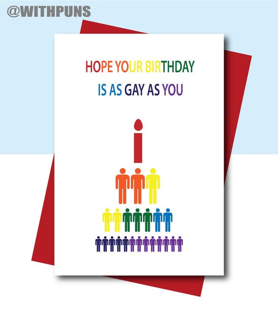 Gay Birthday Cards
 Grappige Gay Card grappige homo Happy Birthday Card