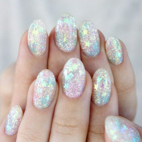 Gel Nails With Glitter
 70 Stunning Glitter Nail Designs 2017