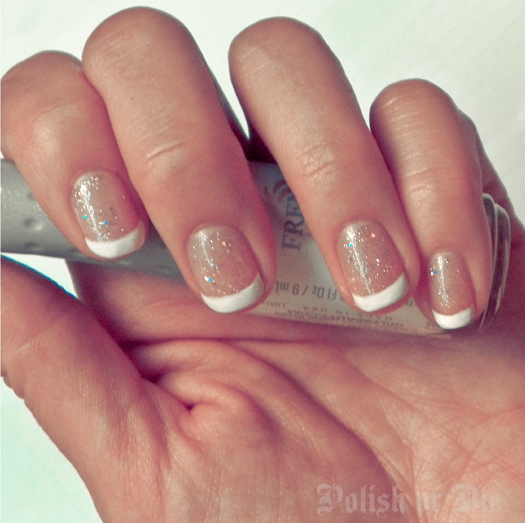 Gel Nails With Glitter
 Glitter french gel manicure