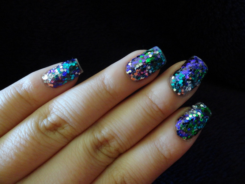 Gel Nails With Glitter
 Glitter Gel Nails Without UV Lights