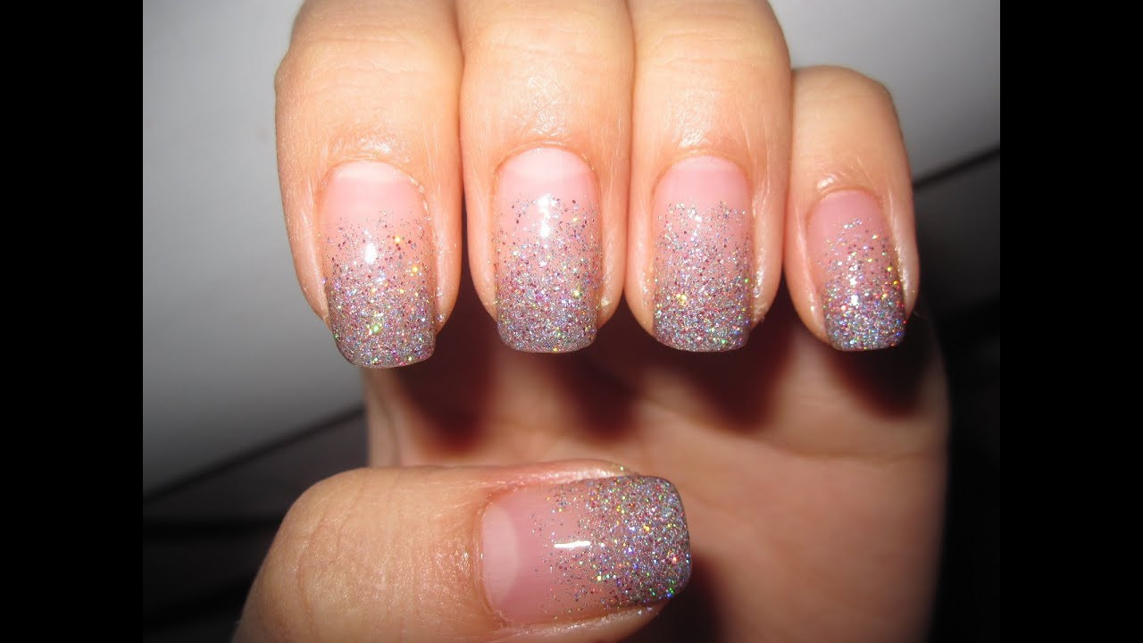 Gel Nails With Glitter
 Glitter Gra nt Nails