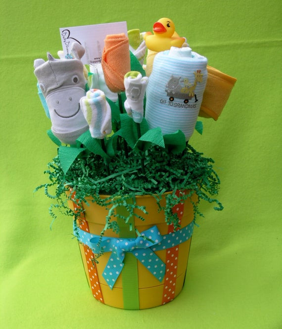 Gender Neutral Baby Shower Gift Ideas
 Gender Neutral Baby Gift Basket Baby Shower Gift by