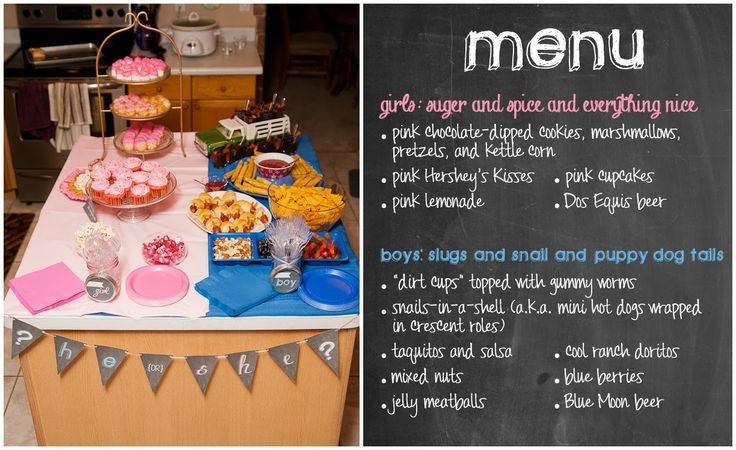 Gender Reveal Party Food Ideas Pinterest
 gender reveal party food and menu ideas