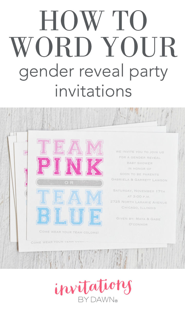 Gender Reveal Party Invitation Ideas
 How to Word Gender Reveal Invitations