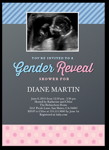 Gender Reveal Party Invitation Ideas
 Gender Reveal 5x7 Baby Shower Invitations
